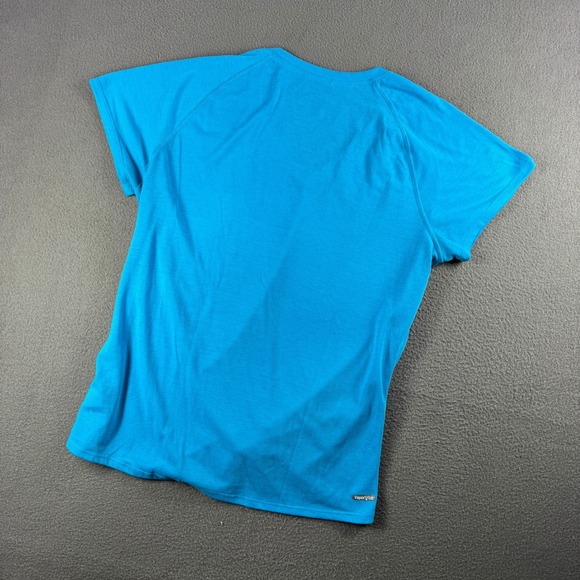 The North Face Shirt Women L Blue V-Neck VaporWick Running Gym Athletic - Picture 3 of 10